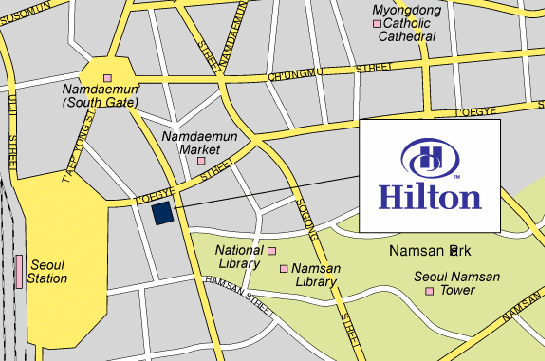 Seoul Hilton Hotel - Map