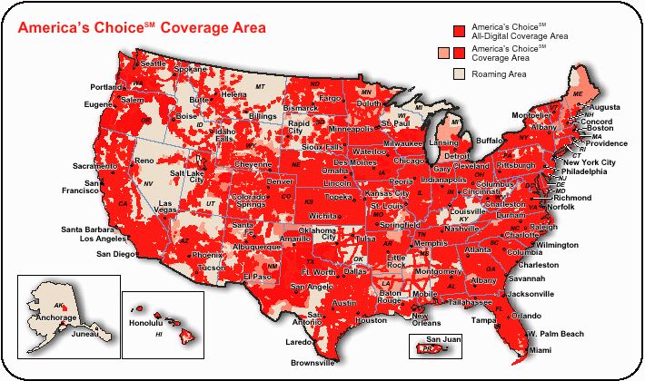 Cellular Carrier National Coverage Maps